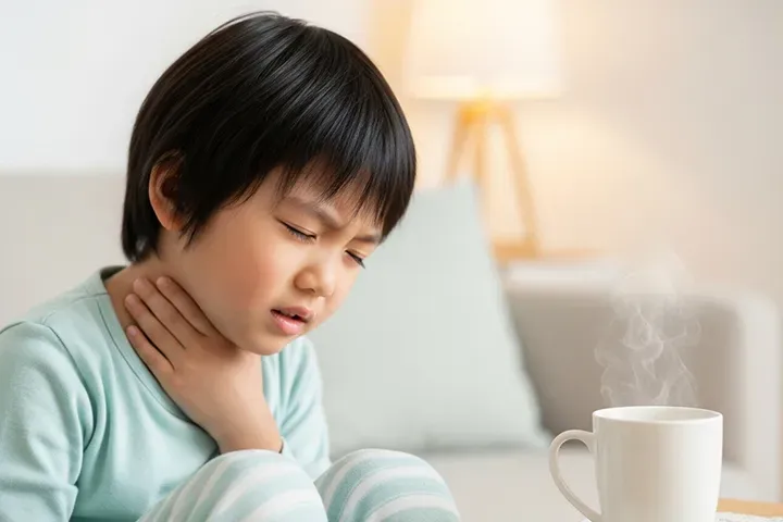 子どもの喉の痛み：原因と対処法、受診の目安を小児科医が解説