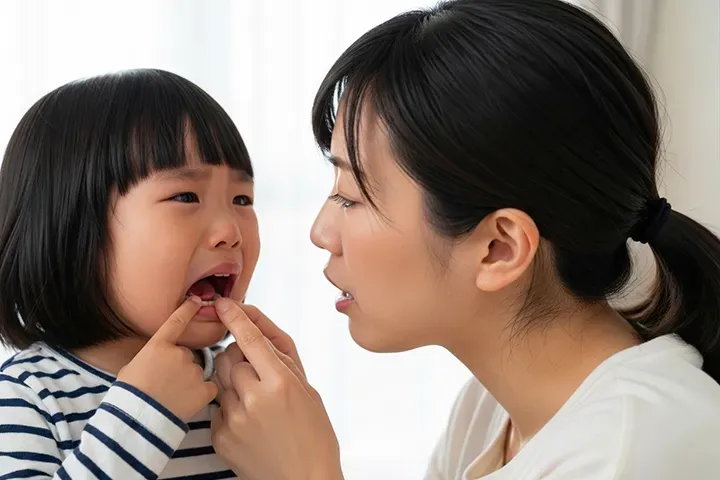子どもの口内炎は病院へ行くべき？受診目安と原因・家庭ケアを小児科医が解説