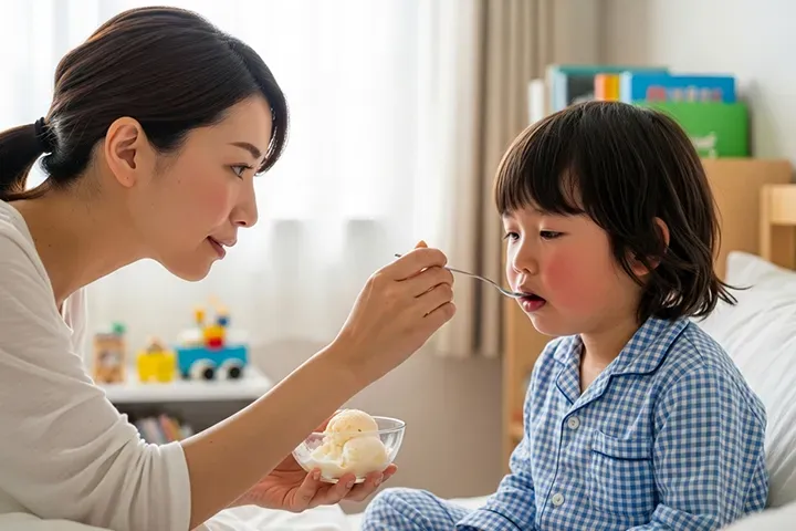 子どものインフルエンザにおすすめの食事｜食べやすい物と回復を助けるポイントを小児科医が解説