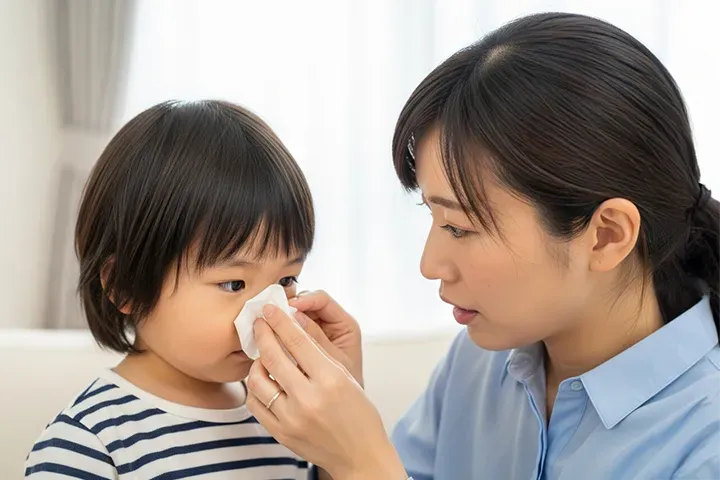 子どもは鼻血がよく出るのはなぜ？原因と正しい止め方、受診の目安【小児科医が解説】