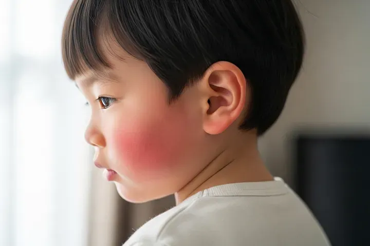 りんご病（伝染性紅斑）とは？症状・原因・保育園の登園目安を小児科医が解説