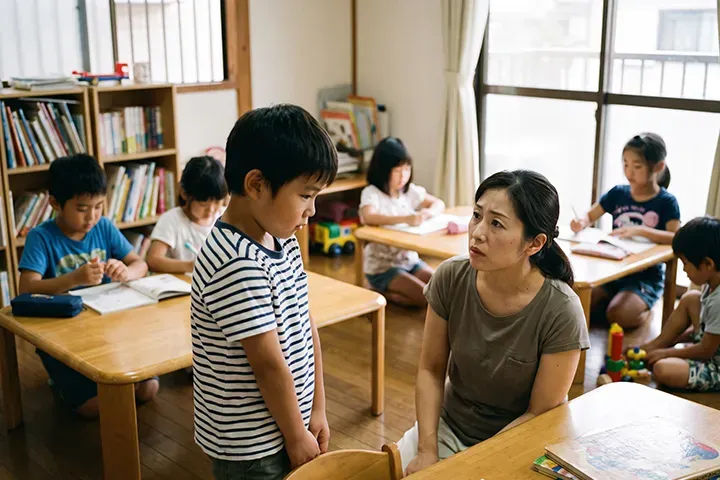 子どもに多いチック症とは？まばたきや咳払いの特徴・原因・家庭での関わり方を解説