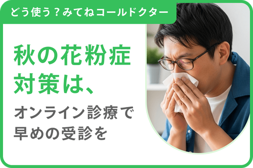 秋の花粉症対策は、オンライン診療で早めの受診を