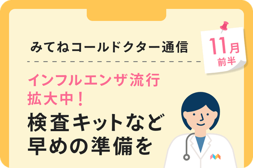 インフルエンザ流行拡大中!検査キットなど早めの準備を